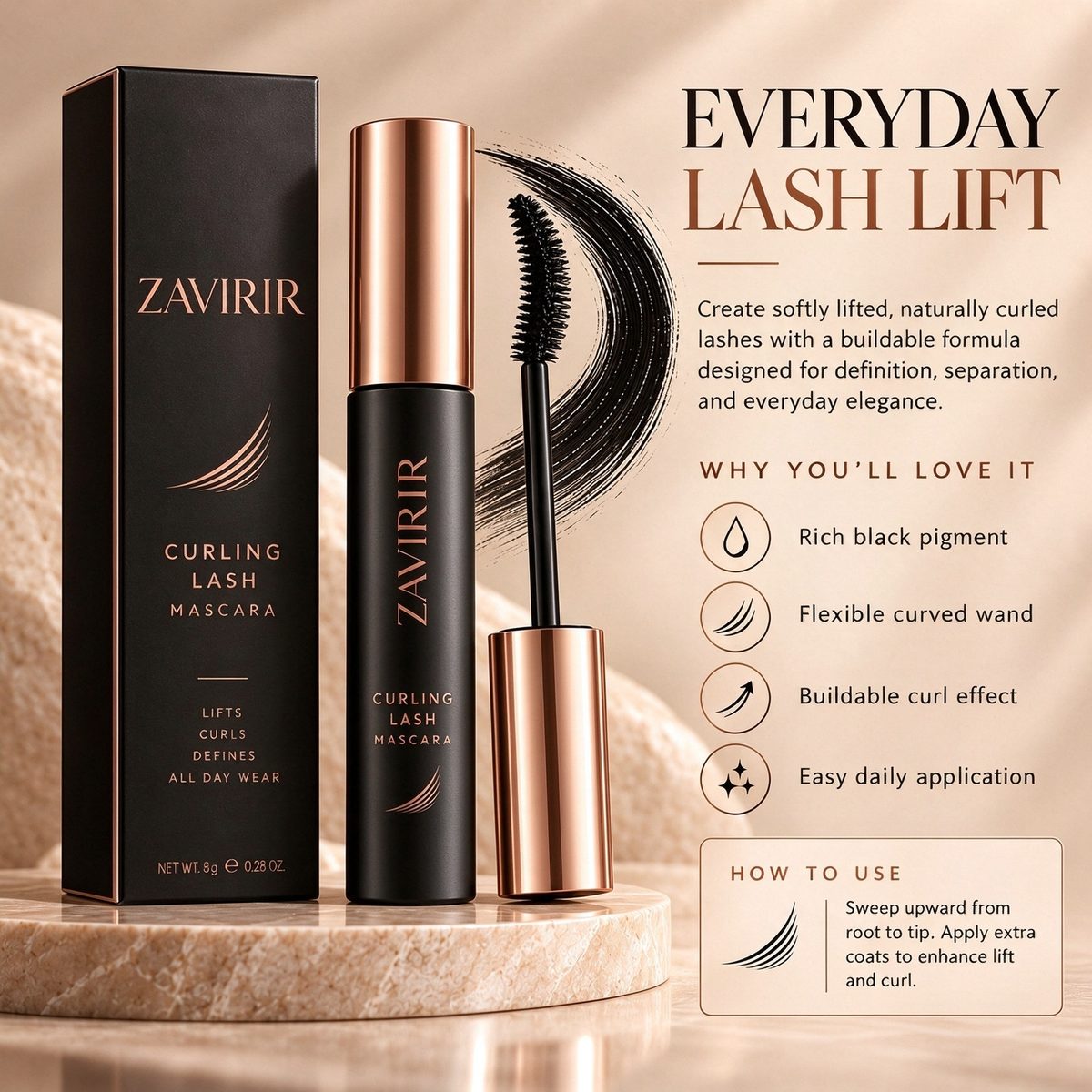 ZAVIRAR Curling Lash Mascara