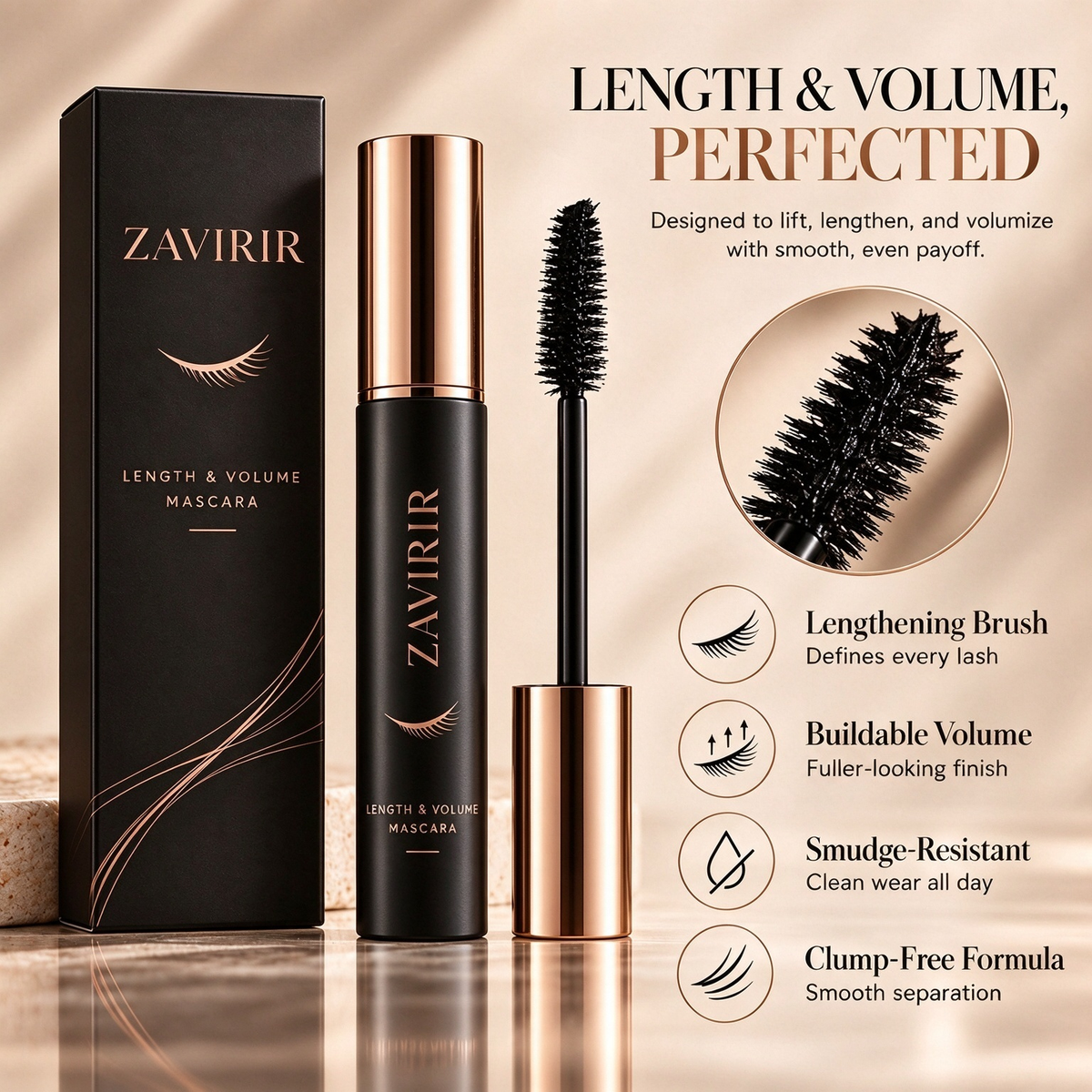 ZAVIRAR Length & Volume Mascara