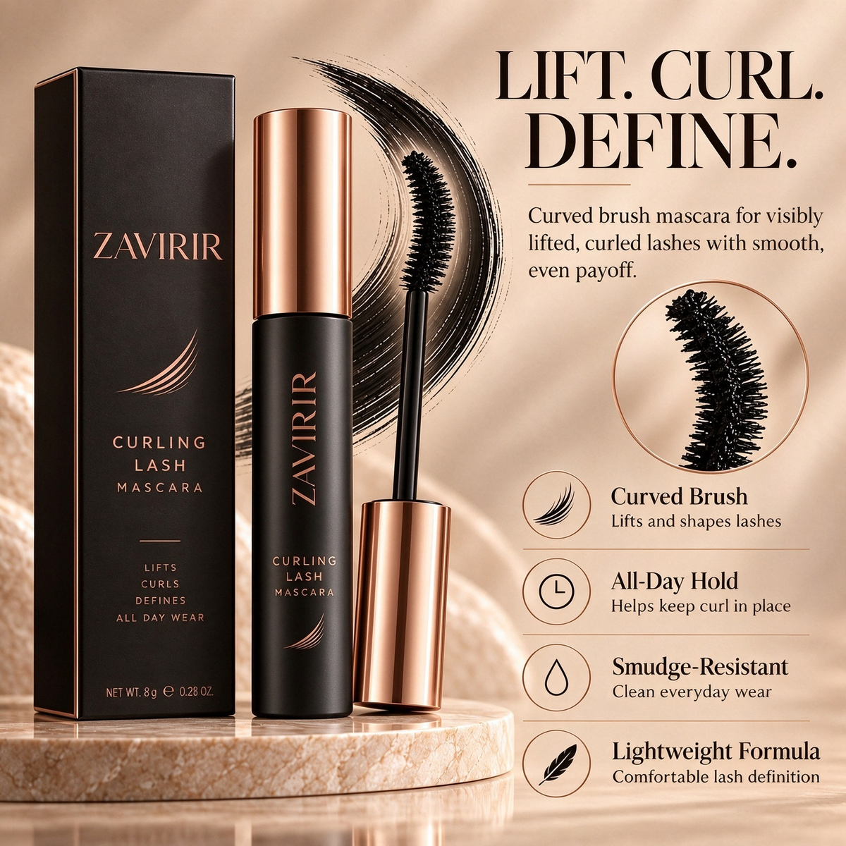 ZAVIRAR Curling Lash Mascara