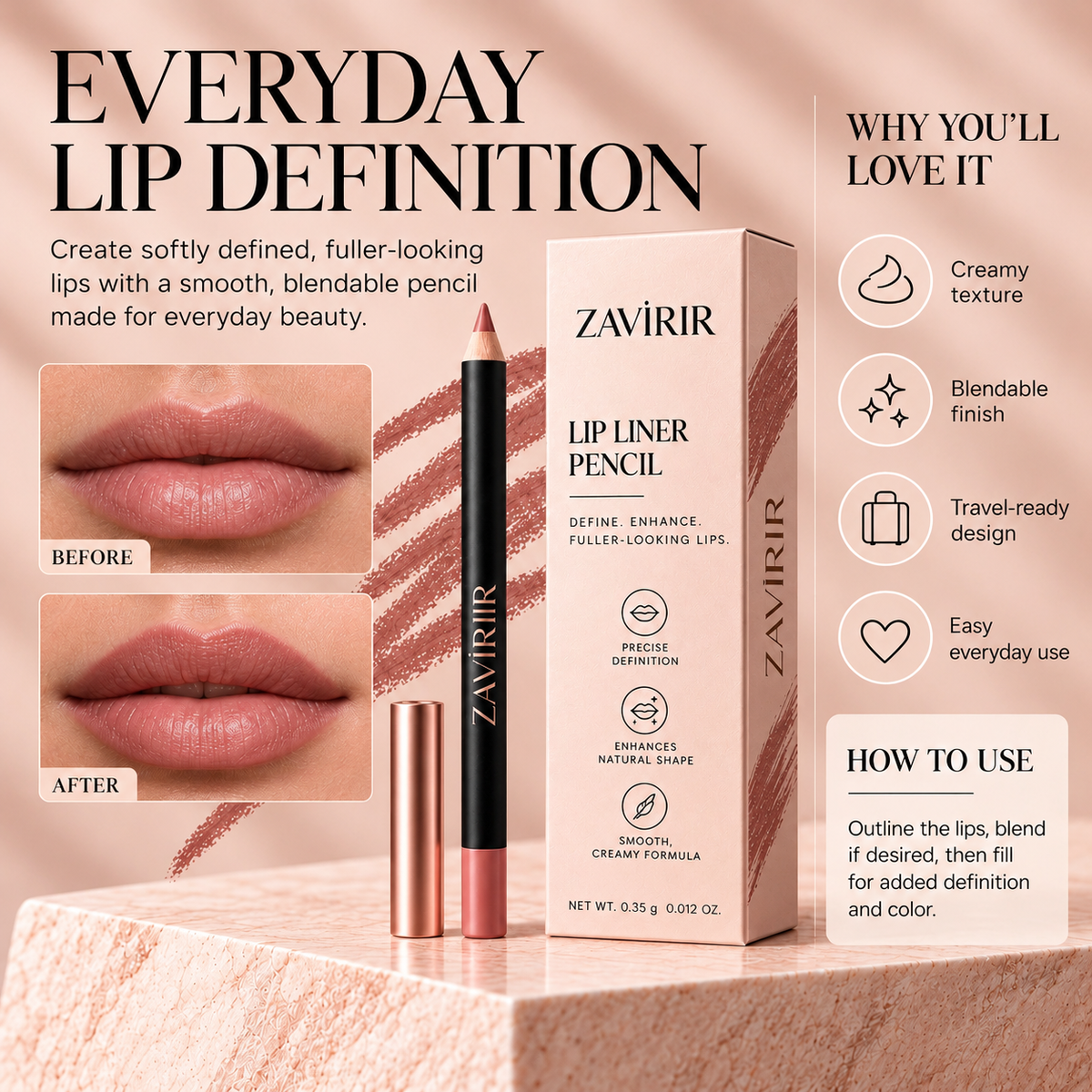 ZAVIRAR Lip Liner Pencil