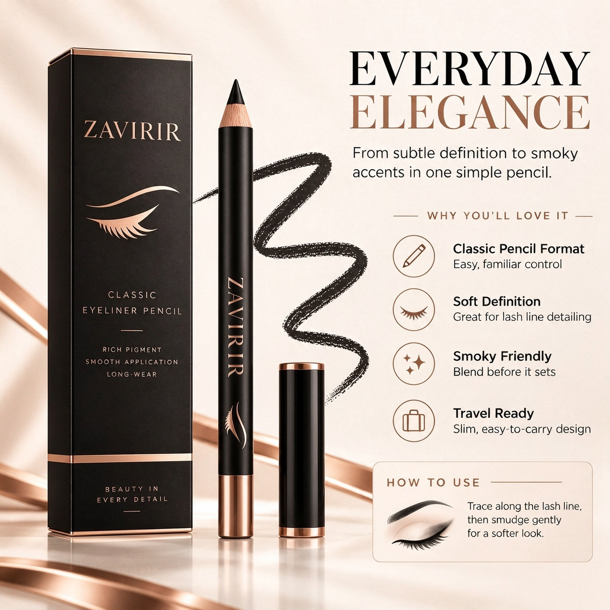 ZAVIRAR Classic Eyeliner Pencil